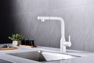 Смеситель для кухни Paulmark Viper Vi213105-431 белый матовый